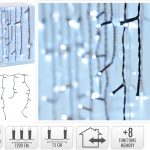 Lichtervorhang kaltweiß 360 LED, 12 m