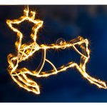 LED-Fensterbild, Rentier