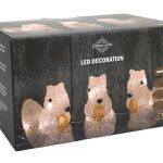 LED-Acryl-Eichhörnchen, 3 Stück